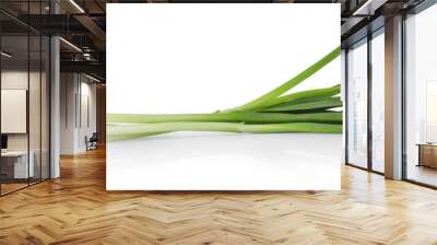 green shallots isolated on white background Wall mural