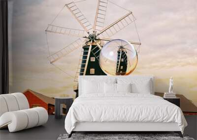 Windmill with reflection ball Wall mural