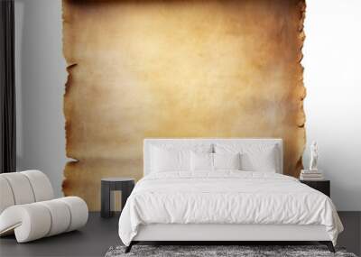 ancient parchment scroll paper isolated Wall mural