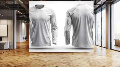 motocross long sleeve jersey for mockup isolated on white Wall mural