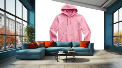 pink hoodie isolated white background Wall mural