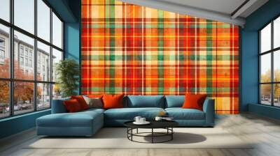 plaid paint texture background Wall mural