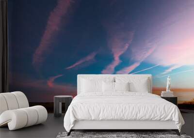 sunset in sky Wall mural