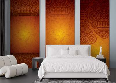 Collection banner design, African art background. Wall mural