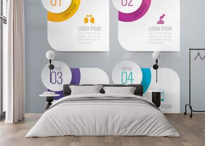 Infographic design template and marketing icons. Wall mural