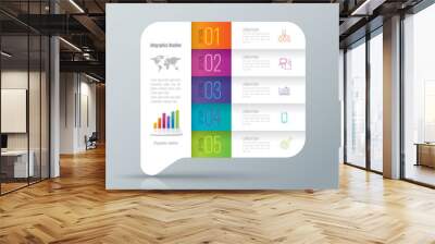 Infographics design vector and business icons with 5 options. Wall mural