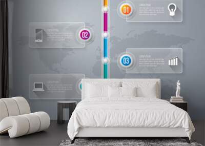 Infographics vector design template. Wall mural