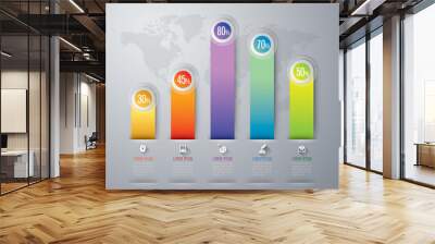 Infographics vector design template. Wall mural