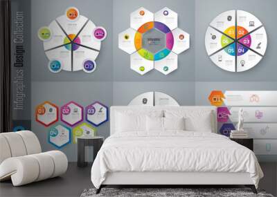 Set of infographic design and business icon. Wall mural