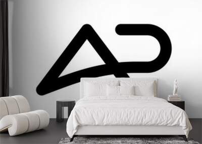 Unique AP logo, monogram, vector Wall mural