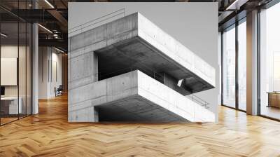 Functionalism architecture, black and white photography Wall mural