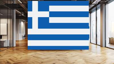 Greece flag isolated in official colors and proportion correctly Wall mural