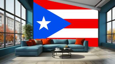 Puerto Rico flag in official colors and proportion correctly vector Wall mural