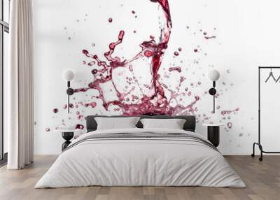 Red wine pours dramatically from an opened bottle, capturing movement and excitement in a splash Wall mural