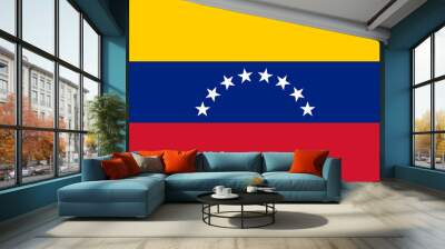 Venezuela official national flag vector Wall mural