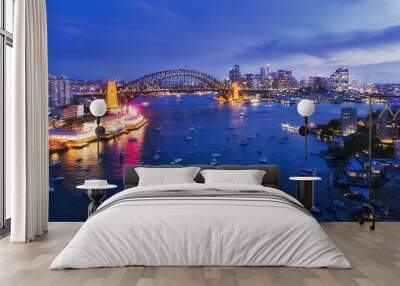 D Sy Lavender Bay Dark Wall mural