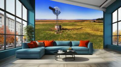 D windmill back blue sky Wall mural