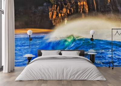 Sea Turim B wave side swirl Wall mural