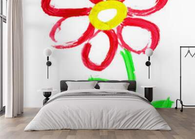 flower drawing Wall mural