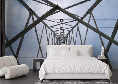 Electricity pile Wall mural