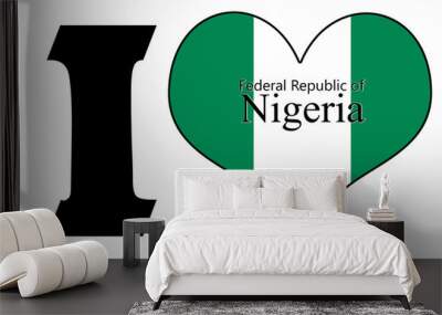 i love  nigeria Wall mural