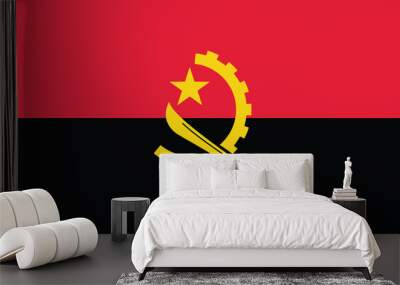 Angola flag. Wall mural