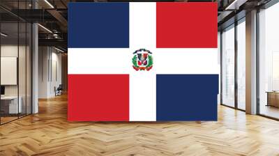 Dominican Republic flag. Wall mural