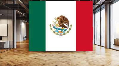 Vector of amazing Mexican flag. Wall mural