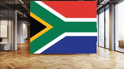 Vector of South African flag Wall mural