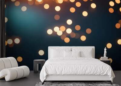  Artifical Intelligence generated bokeh abstract light background. Festive Background With Wall mural