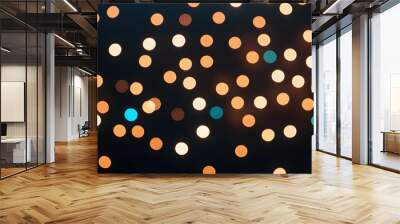  Artifical Intelligence generated bokeh abstract light background. Festive Background With Wall mural