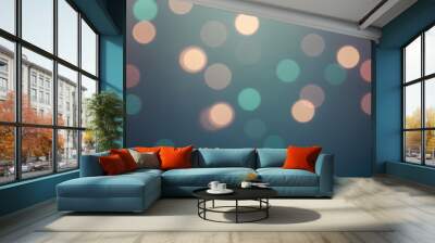  Artifical Intelligence generated bokeh abstract light background. Festive Background With Wall mural