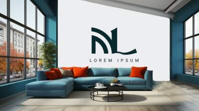 Alphabet NL and LN illustration monogram vector logo template Wall mural