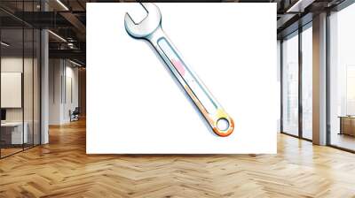 Minimalistic watercolor illustration of a wrench on a white background. Generative AI Wall mural