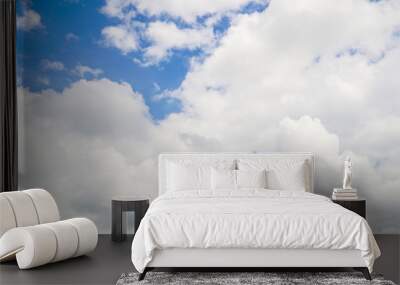 blue sky and white cloud background Wall mural