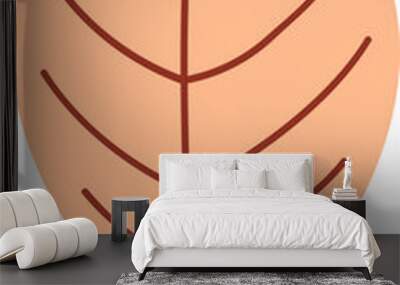 Brown Leaf Wall mural