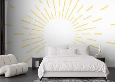 Golden sunburst Wall mural