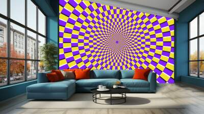 optical spiral illusion. magic psychedelic pattern, swirl illusions and hypnotic abstract background Wall mural