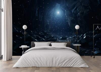 A fantasy cave with access to cosmos and universe Wall mural