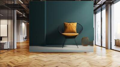 a modern chair in a modern living room Wall mural