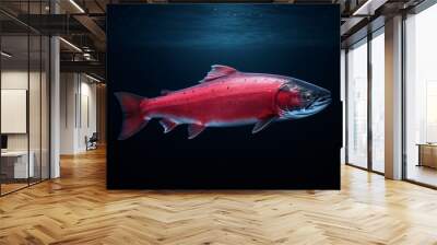 A red color fish in the ocean Wall mural