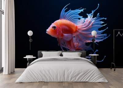 a red color fish Wall mural