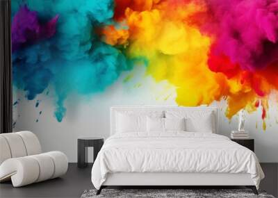 Colorful splash background Wall mural