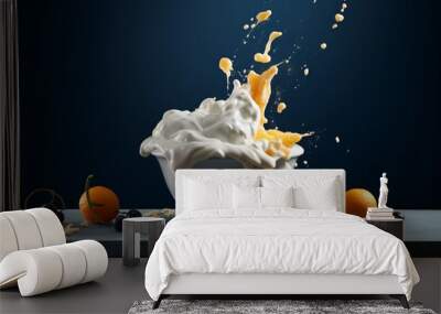 Fresh white cream Wall mural