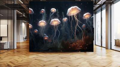 jellyfish in the sea Wall mural