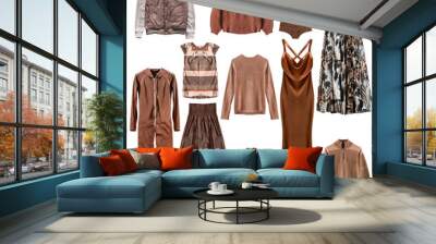 Brown clothing isolated Wall mural