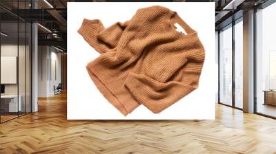 Brown sweater isolated Wall mural