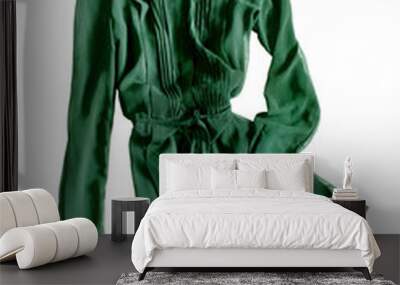 Green dress isolated Wall mural