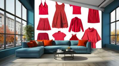 Red clothes Wall mural