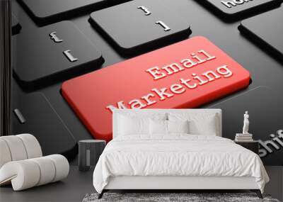 Email Marketing on Red Keyboard Button. Wall mural